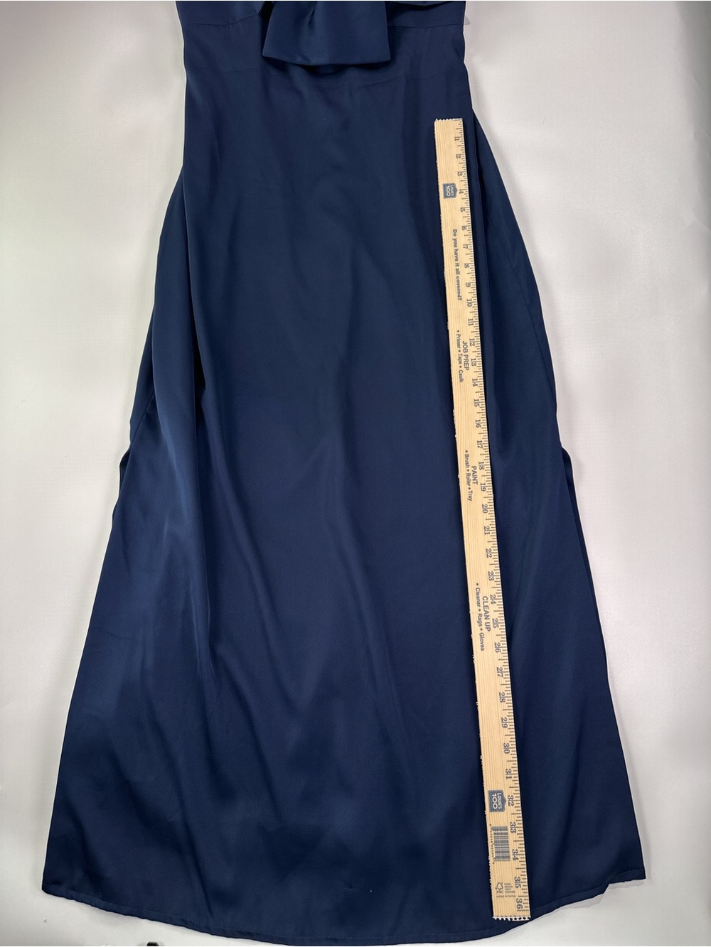 Lilly Pulitzer Carlynn Strapless Bow Side Slit Polyester Maxi Dress Navy Blue 12 - Picture 15 of 15